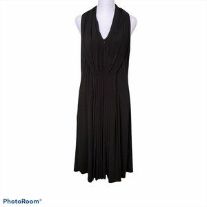 Calvin Klein Sleeveless Black Pleated Dress-12